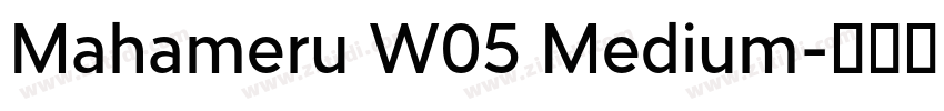 Mahameru W05 Medium字体转换